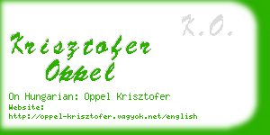 krisztofer oppel business card